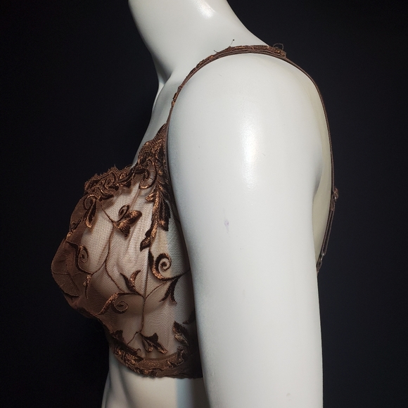 HP! Soma Brown Lace Underwire Bra 34G - Picture 4 of 6
